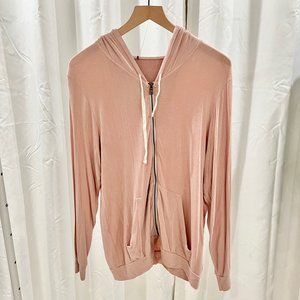 Brandy Melville Blush / Soft Pink Full Zip Hoodie Jacket
